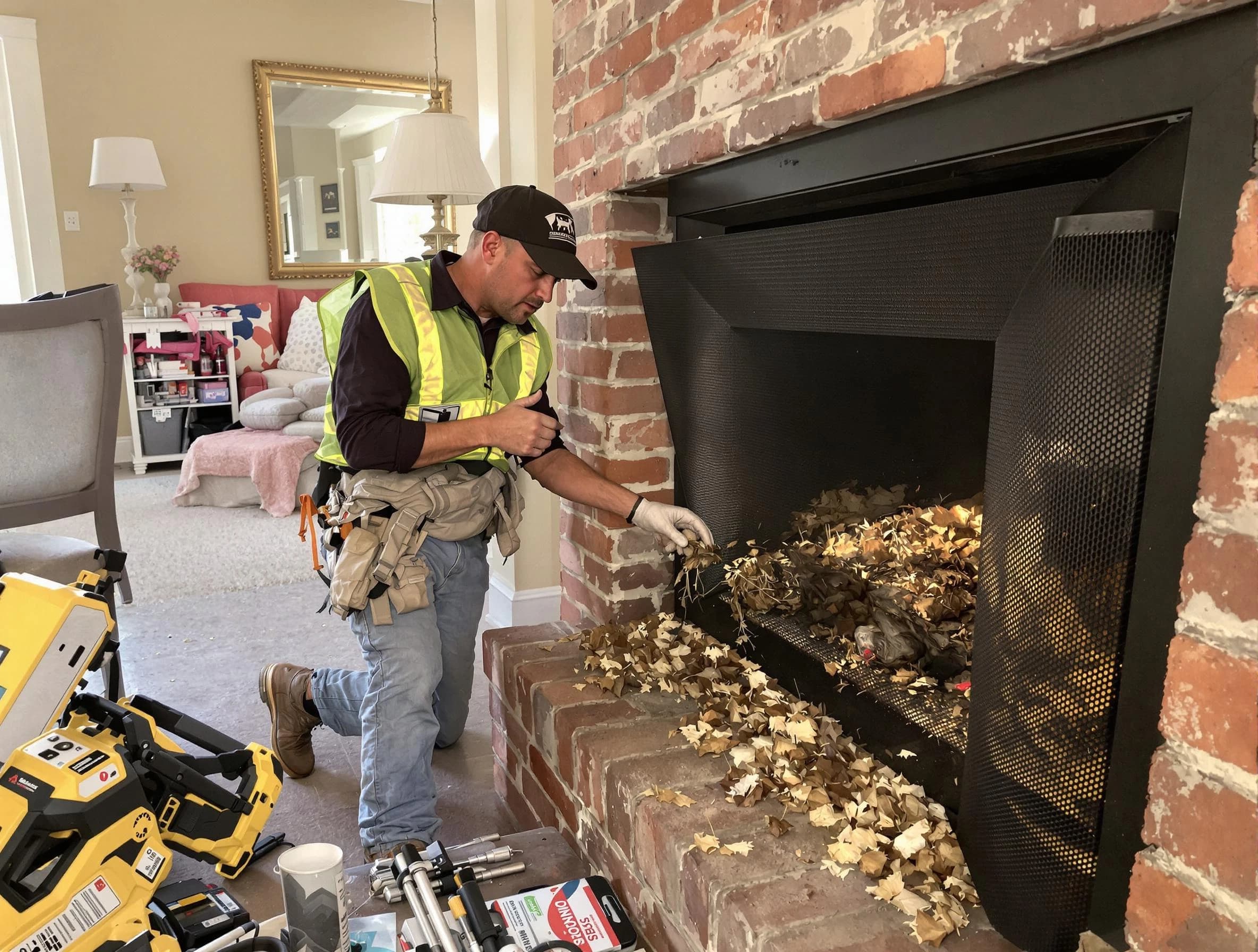 Safe screening installation by Stafford Chimney Sweep in Stafford, NJ