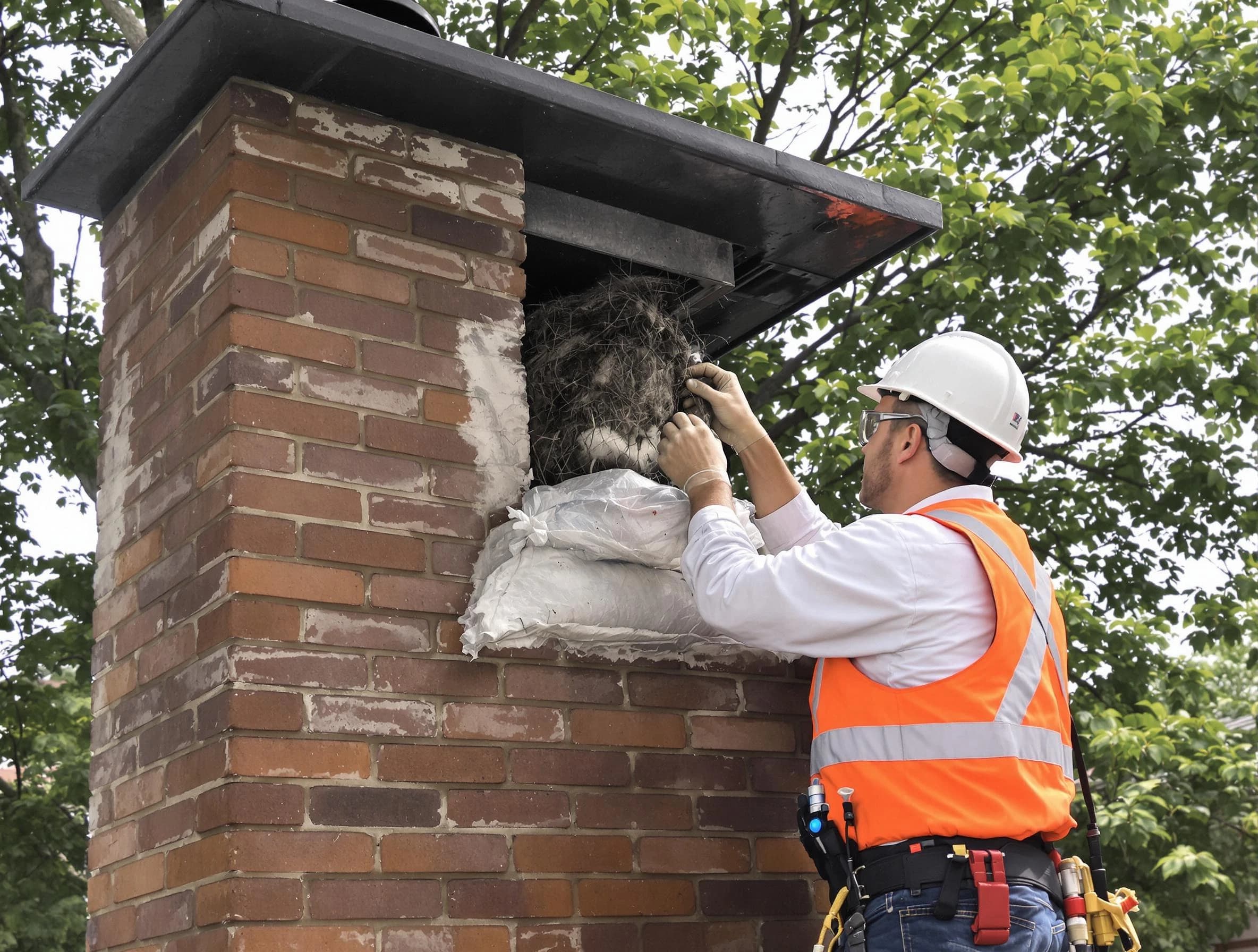 Humane removal of debris and animals by Stafford Chimney Sweep in Stafford, NJ