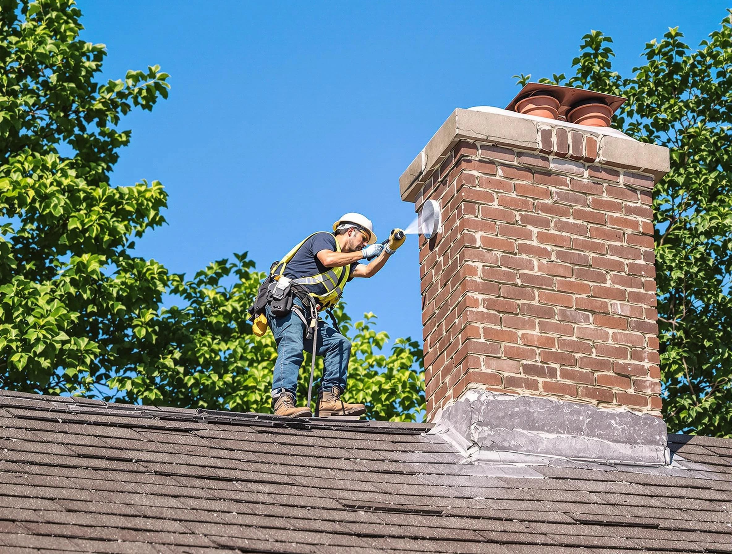 Stafford Chimney Sweep performing an inspection with advanced tools in Stafford, NJ