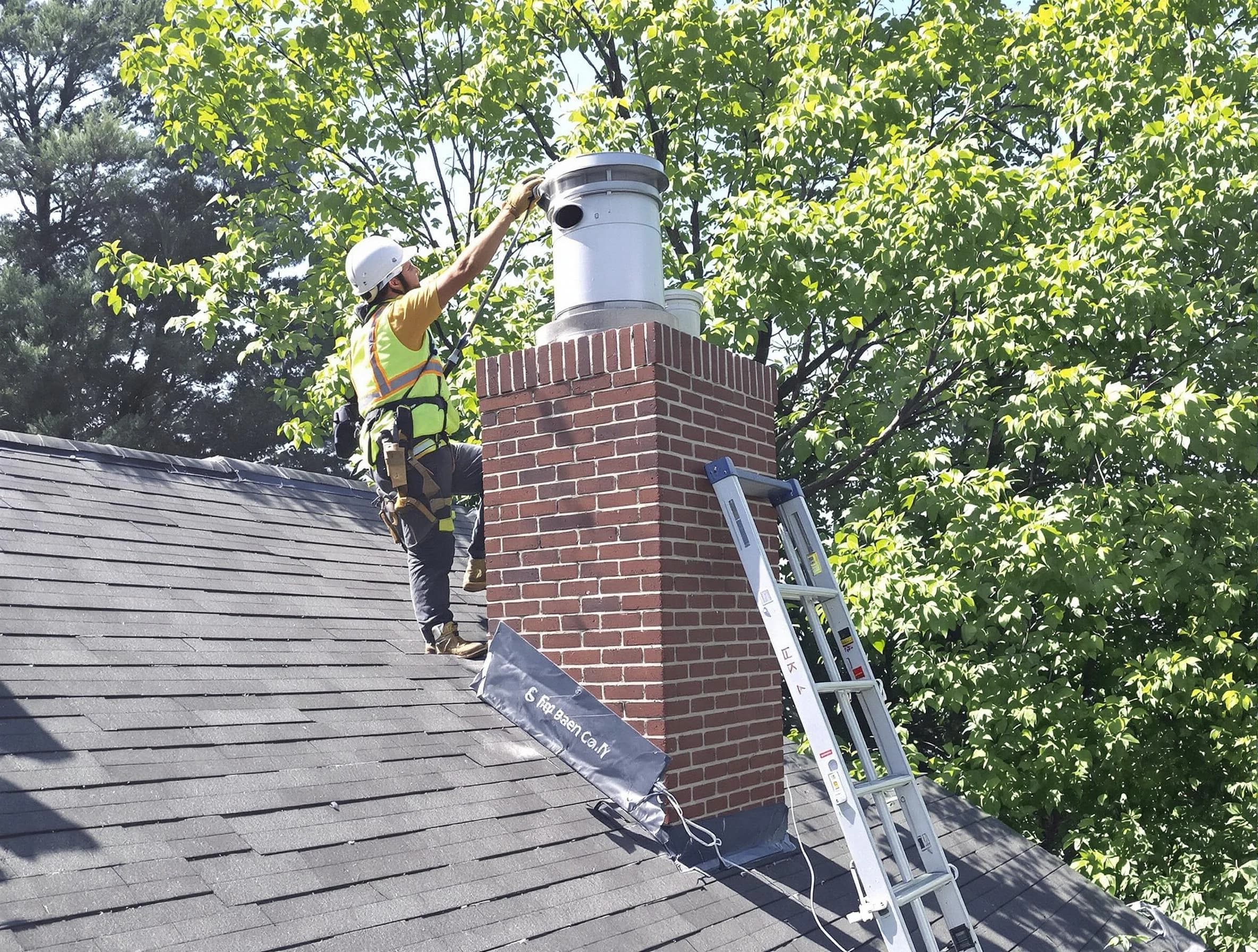 Chimney liner inspection by Stafford Chimney Sweep in Stafford, NJ