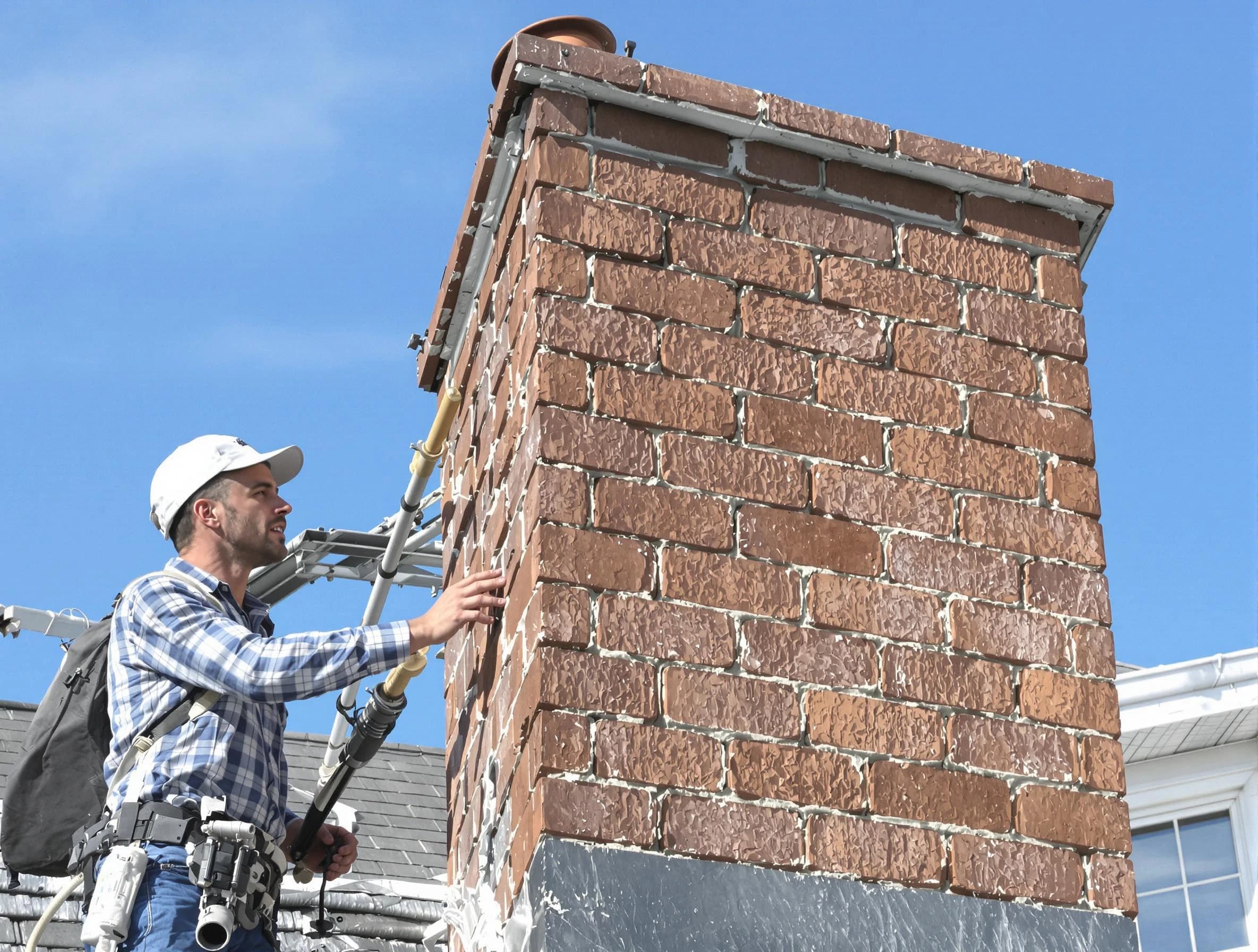 Brickwork for a chimney rebuild by Stafford Chimney Sweep in Stafford, NJ