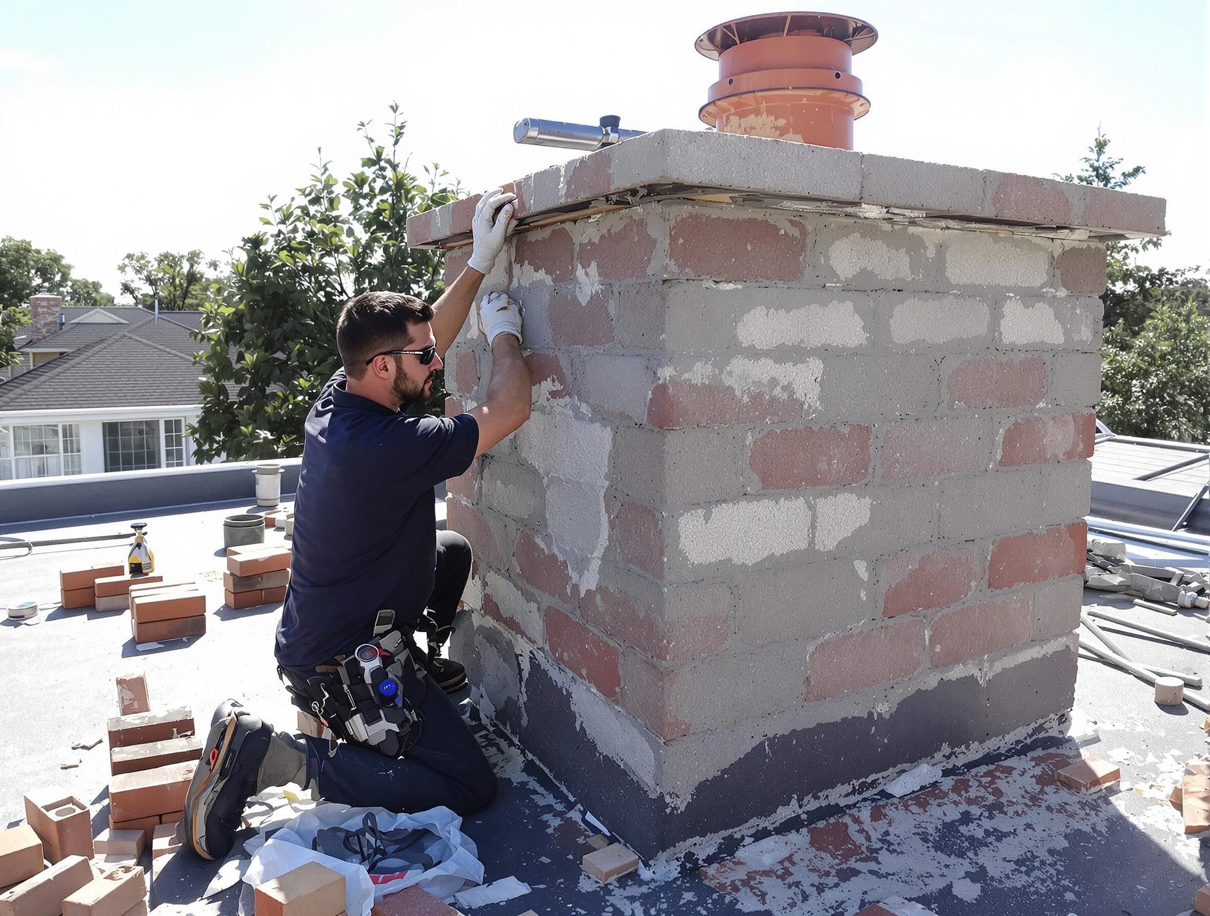 Advanced chimney repair process by Stafford Chimney Sweep in Stafford, NJ