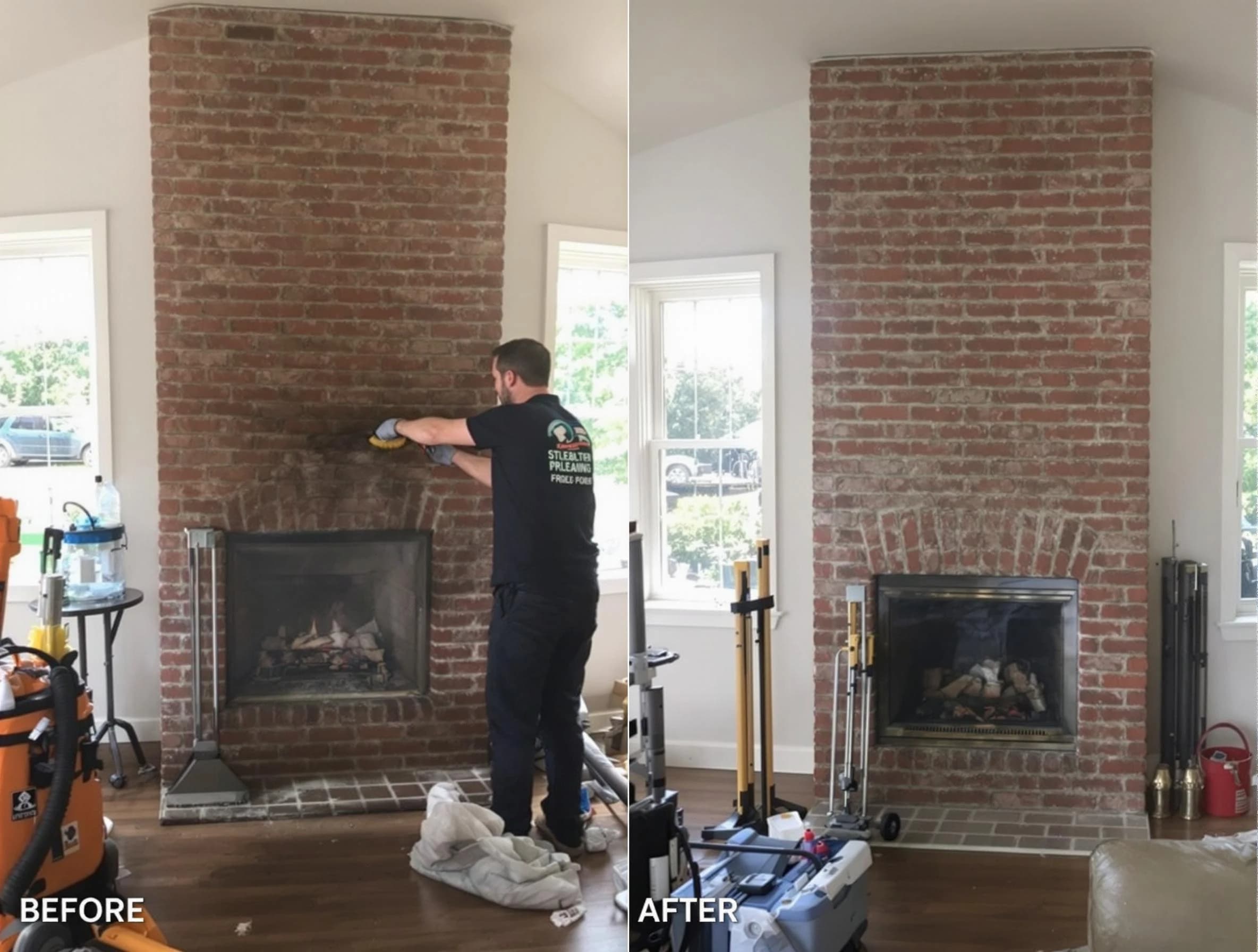 Finished chimney sweeping service by Stafford Chimney Sweep in Stafford, NJ