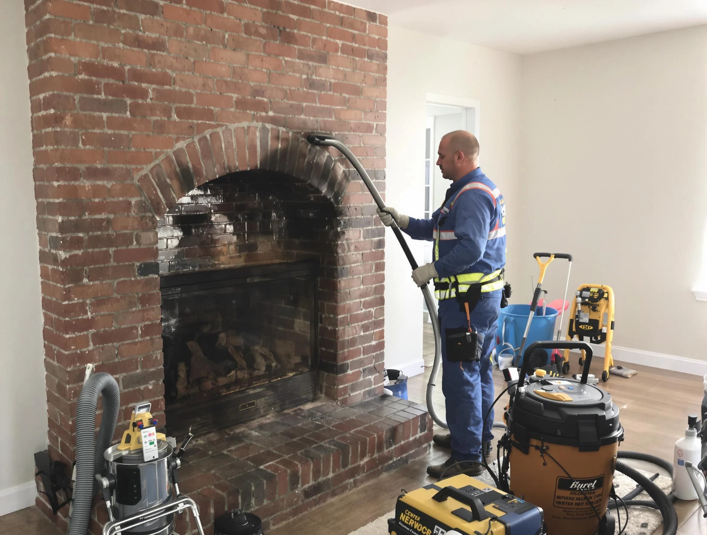 Stafford Chimney Sweep expert performing detailed chimney sweep in Stafford, NJ