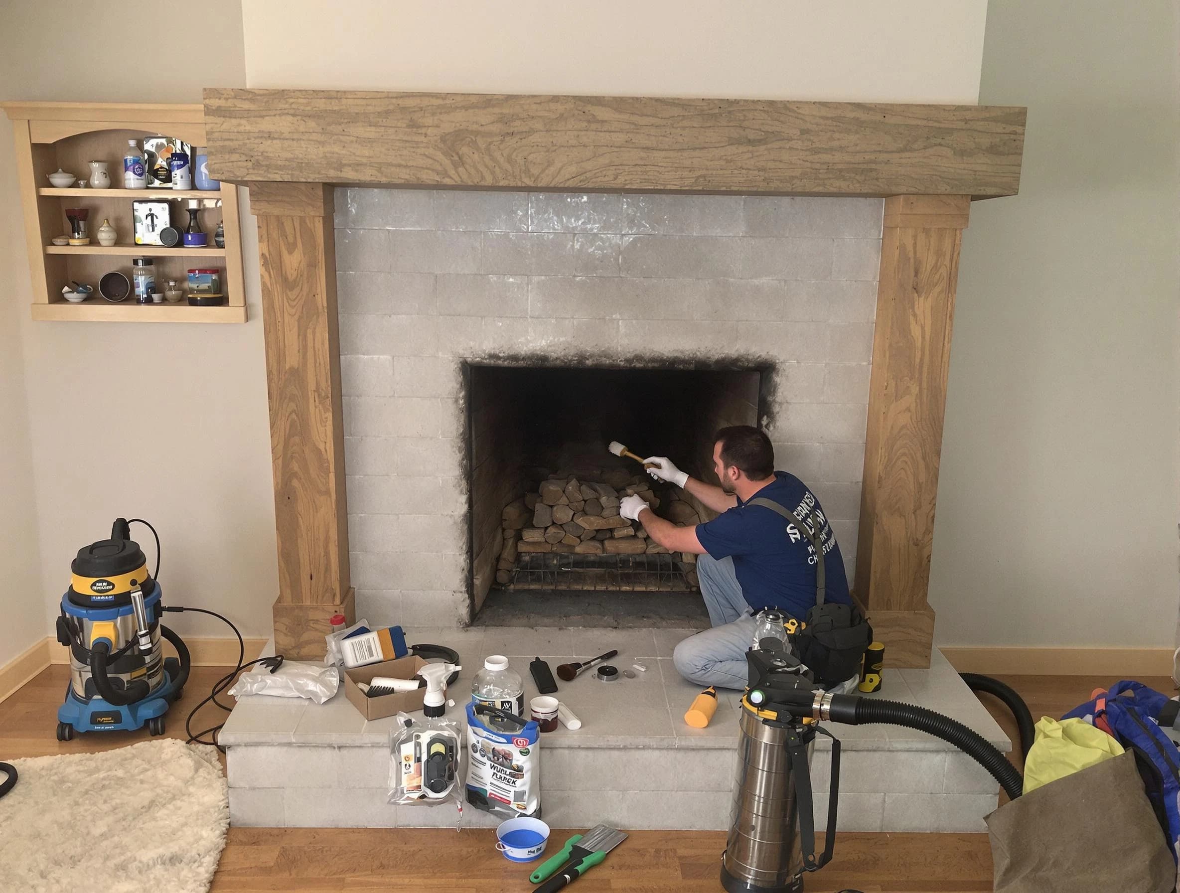 Detailed creosote removal process by Stafford Chimney Sweep in Stafford, NJ