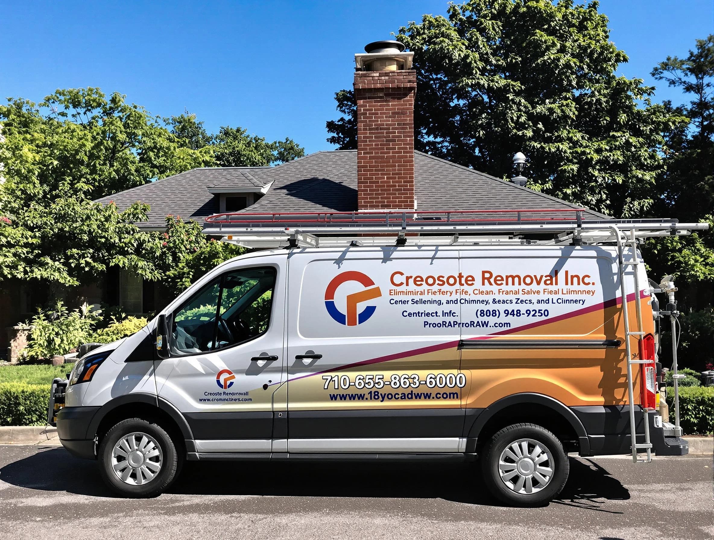 Stafford Chimney Sweep technician removing creosote safely in Stafford, NJ