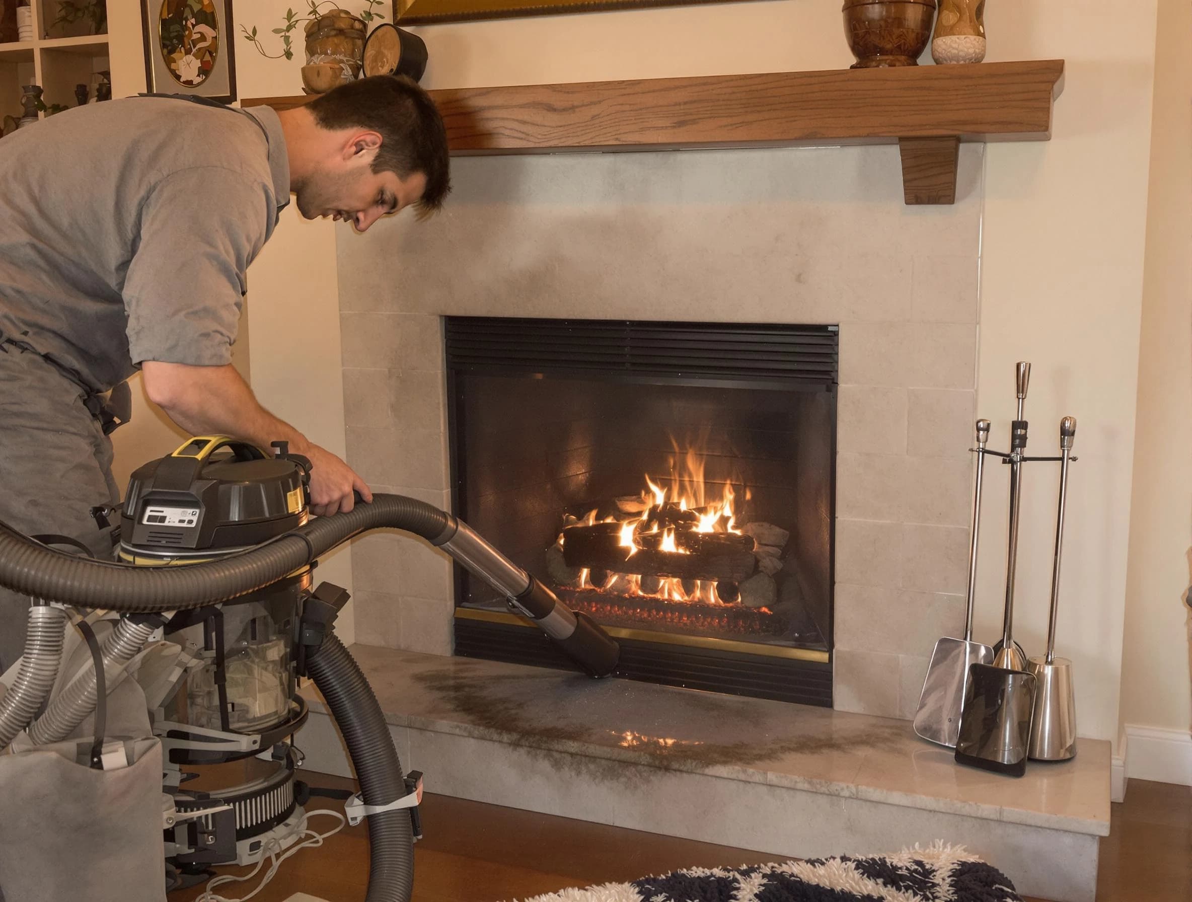 Routine fireplace upkeep by Stafford Chimney Sweep in Stafford, NJ